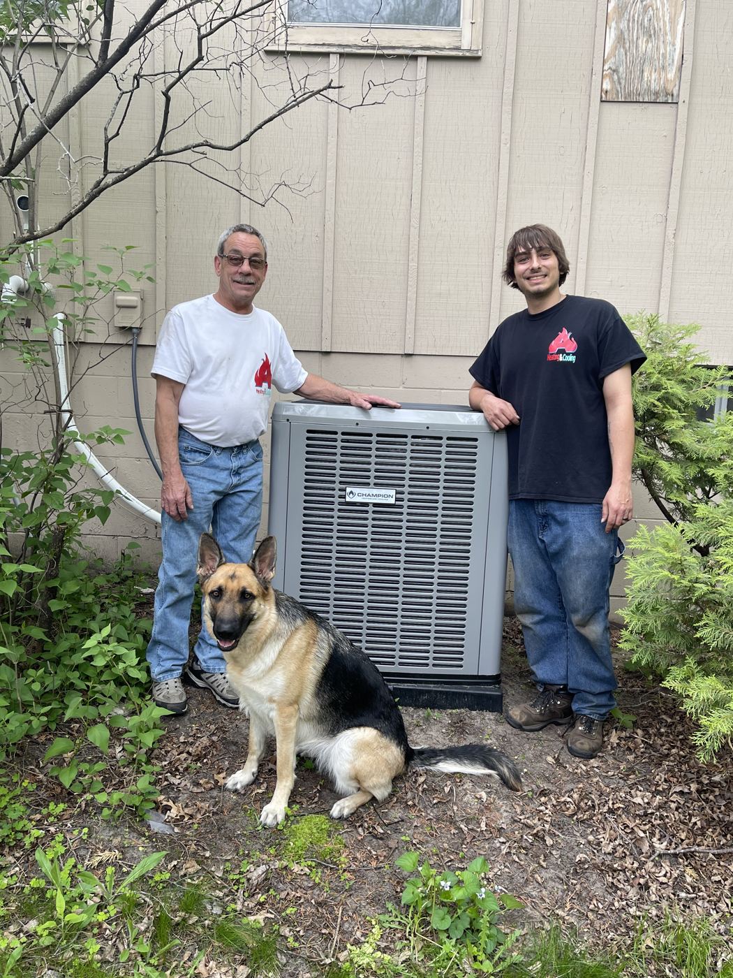 Nick and Rick with a new AC condenser