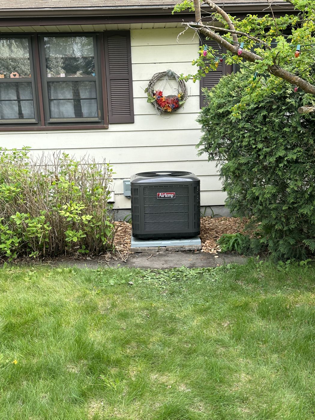 Central air condenser installed by Anderson Burner