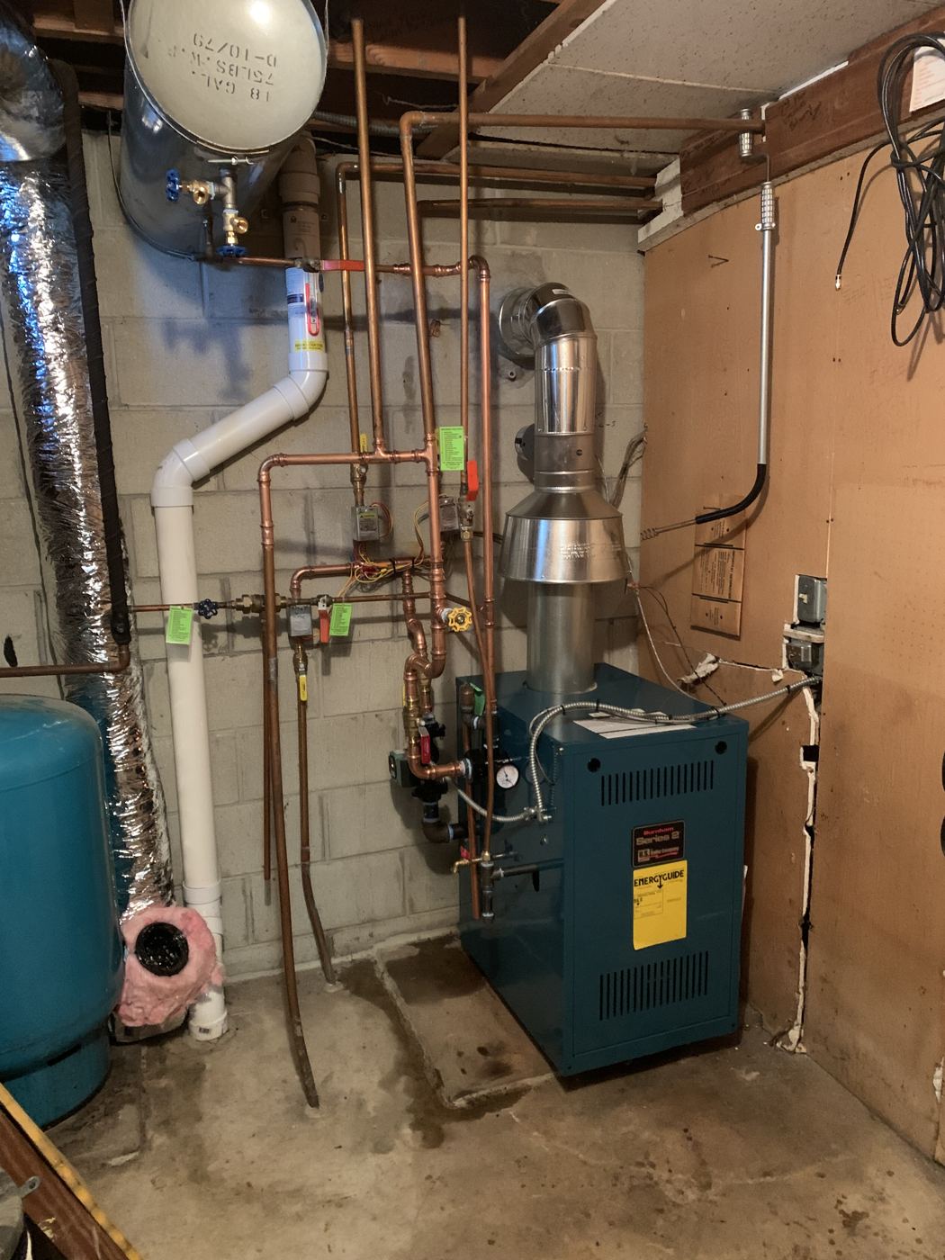 Boiler and near-boiler piping installed by Anderson Burner
